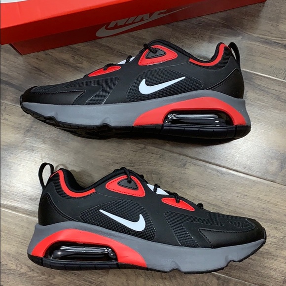 NIKE AIR MAX 200 Black/White-University Red men’s - Picture 9 of 16
